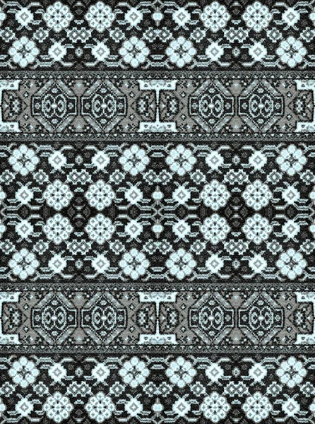 カーペットの花および幾何学的な要素のパターン寝具 — ストック写真